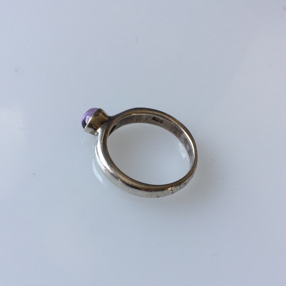 Artisan Sterling Stackable Amethyst Ring - image 4